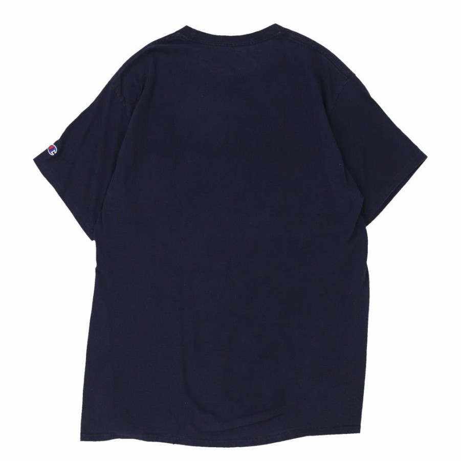 Vintage T-Shirts * | Vintage Champion T-Shirt Large Navy Cotton