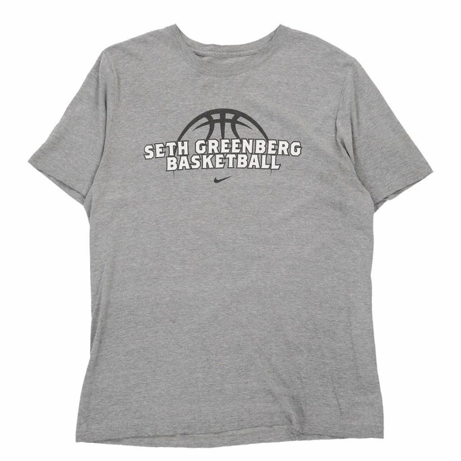 Vintage T-Shirts * | Vintage Seth Greenberg Basketball Nike T-Shirt Large Grey Cotton