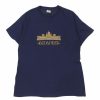 Vintage T-Shirts * | Vintage Budapest Fruit Of The Loom T-Shirt Medium Navy Cotton