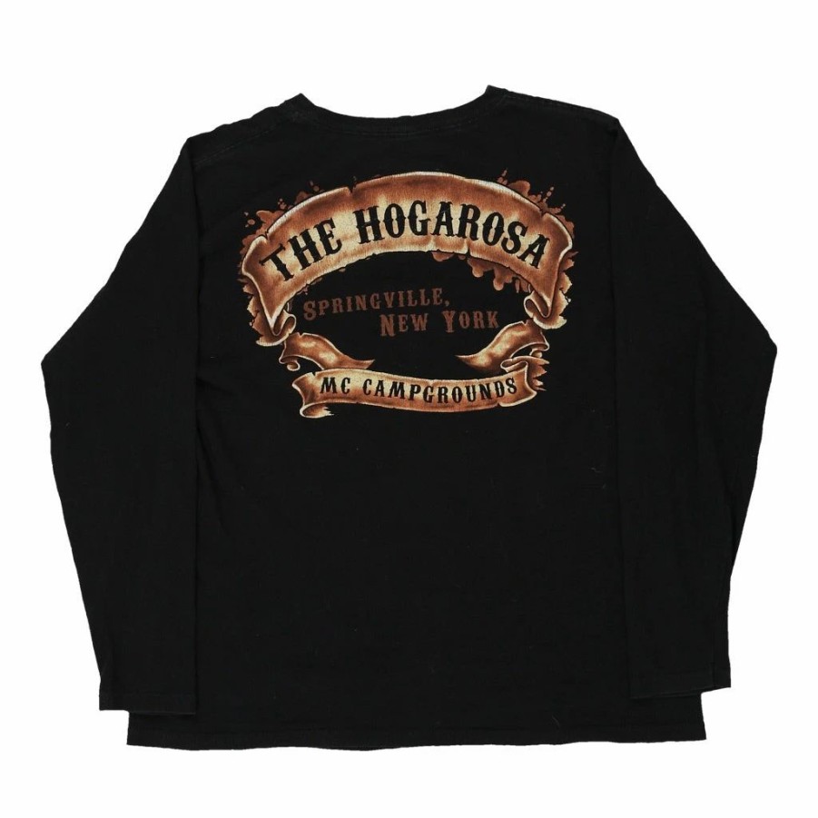 Vintage T-Shirts * | Pre-Loved 31St Hog Labour Day 2013 Anvil Long Sleeve T-Shirt Medium Black Cotton