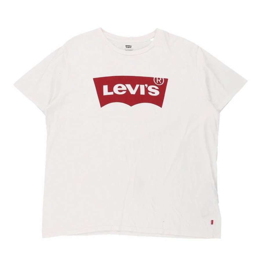 Vintage T-Shirts * | Vintage Levis T-Shirt 2Xl White Cotton