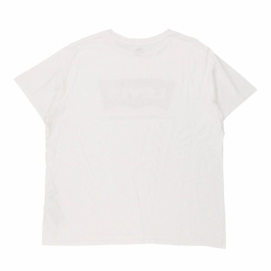 Vintage T-Shirts * | Vintage Levis T-Shirt 2Xl White Cotton