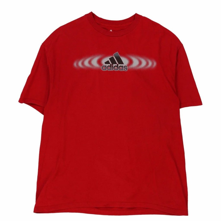 Vintage T-Shirts * | Vintage Adidas T-Shirt Xl Red Cotton