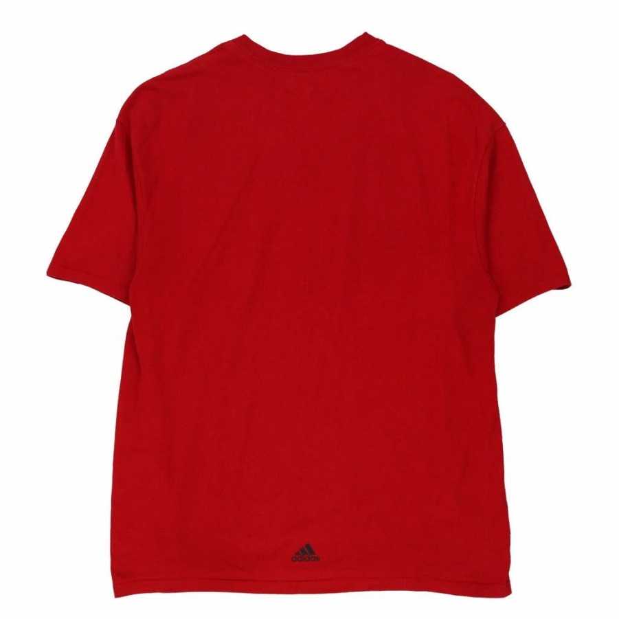 Vintage T-Shirts * | Vintage Adidas T-Shirt Xl Red Cotton