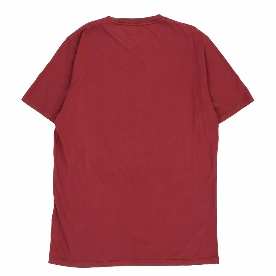 Vintage T-Shirts * | Vintage Napapijri T-Shirt Xl Burgundy Cotton