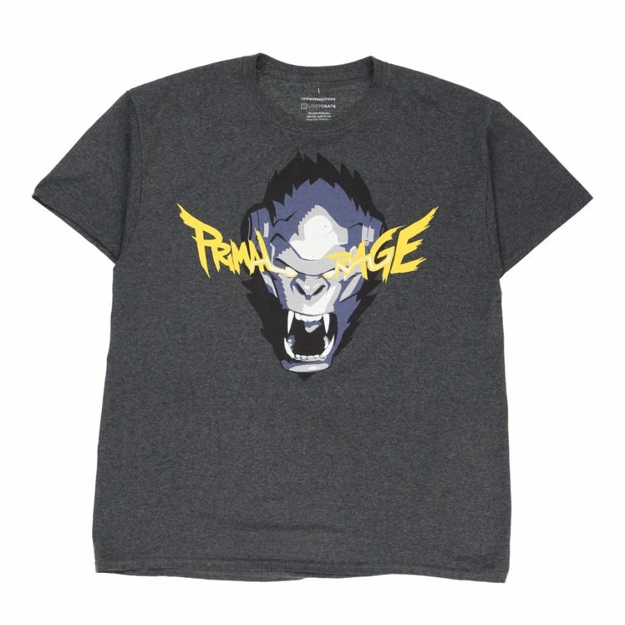 Vintage T-Shirts * | Vintage Primal Rage Overwatch T-Shirt Large Grey Cotton