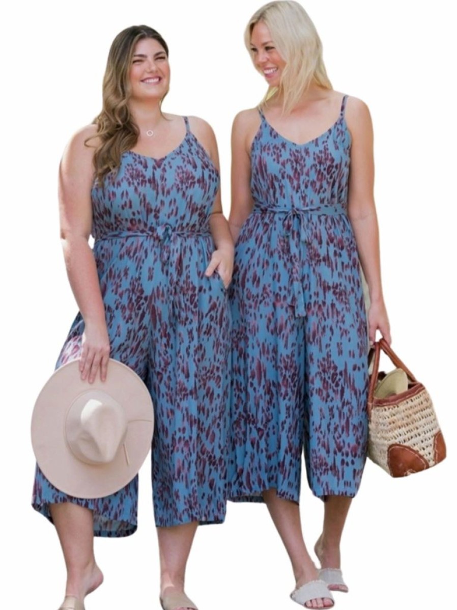 Mum Friendly * | Ainsley Pattern Tye Up Jumpsuit-2 Colors