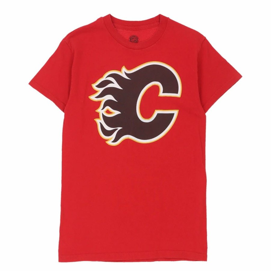 Vintage T-Shirts * | Pre-Loved Calgary Flames Unbranded T-Shirt Small Red Cotton