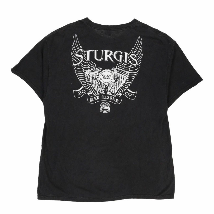 Vintage T-Shirts * | Vintage Sturgis Black Hills Rally 2007 Delta T-Shirt Xl Black Cotton