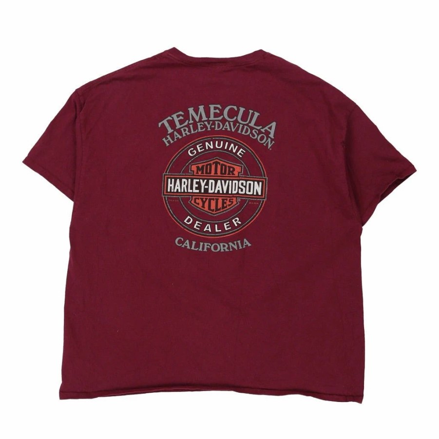 Vintage T-Shirts * | Pre-Loved Temecula, California 2017 Harley Davidson T-Shirt 3Xl Purple Cotton