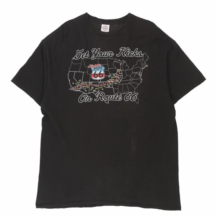 Vintage T-Shirts * | Vintage Delta T-Shirt Large Black Cotton