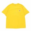 Vintage T-Shirts * | Vintage Carhartt T-Shirt Large Yellow Cotton