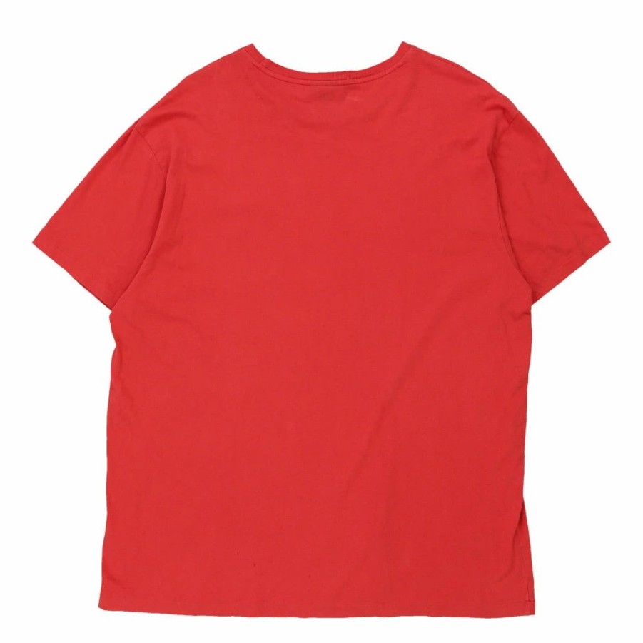 Vintage T-Shirts * | Vintage Ralph Lauren T-Shirt Large Red Cotton