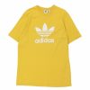 Vintage T-Shirts * | Vintage Adidas T-Shirt Large Yellow Cotton