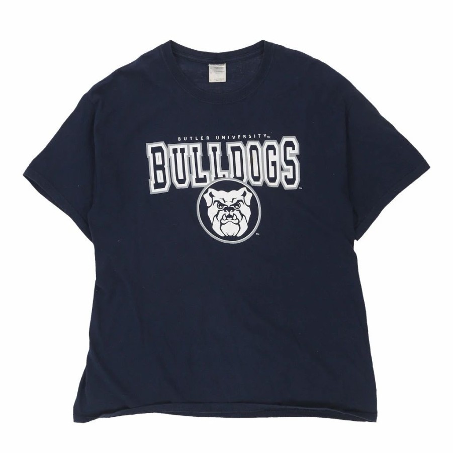 Vintage T-Shirts * | Thrifted.Com Vintage Butler University Bulldogs T-Shirt Large Blue Cotton