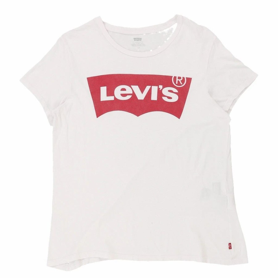 Vintage T-Shirts * | Vintage Levis T-Shirt Large White Cotton