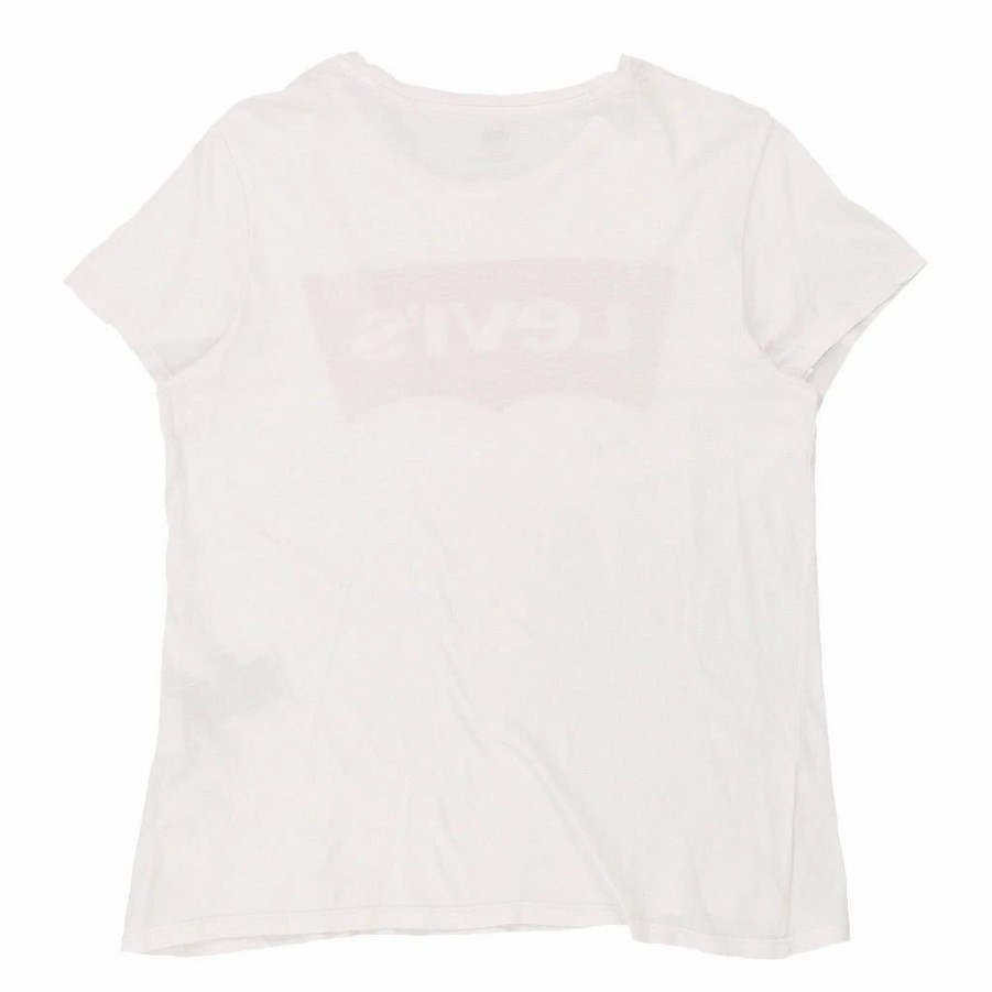 Vintage T-Shirts * | Vintage Levis T-Shirt Large White Cotton