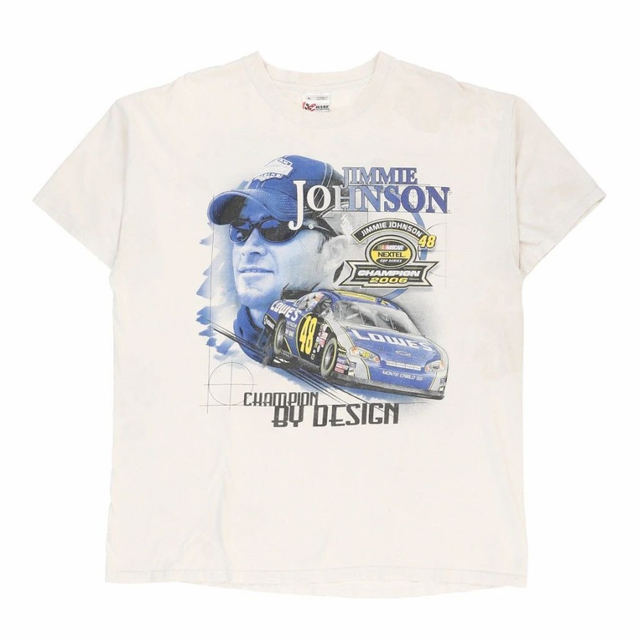 Vintage T-Shirts * | Vintage Jimmie Johnson #48 2006 Chase Authentics T-Shirt Xl White Cotton