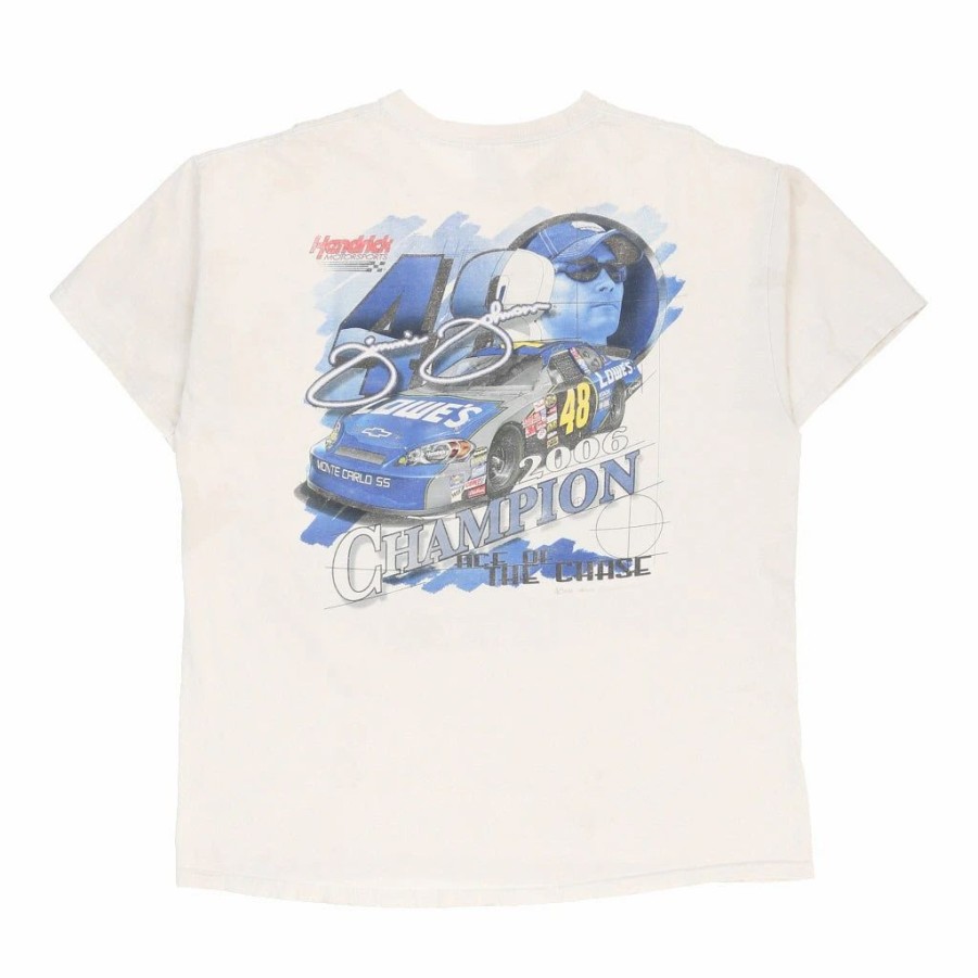 Vintage T-Shirts * | Vintage Jimmie Johnson #48 2006 Chase Authentics T-Shirt Xl White Cotton