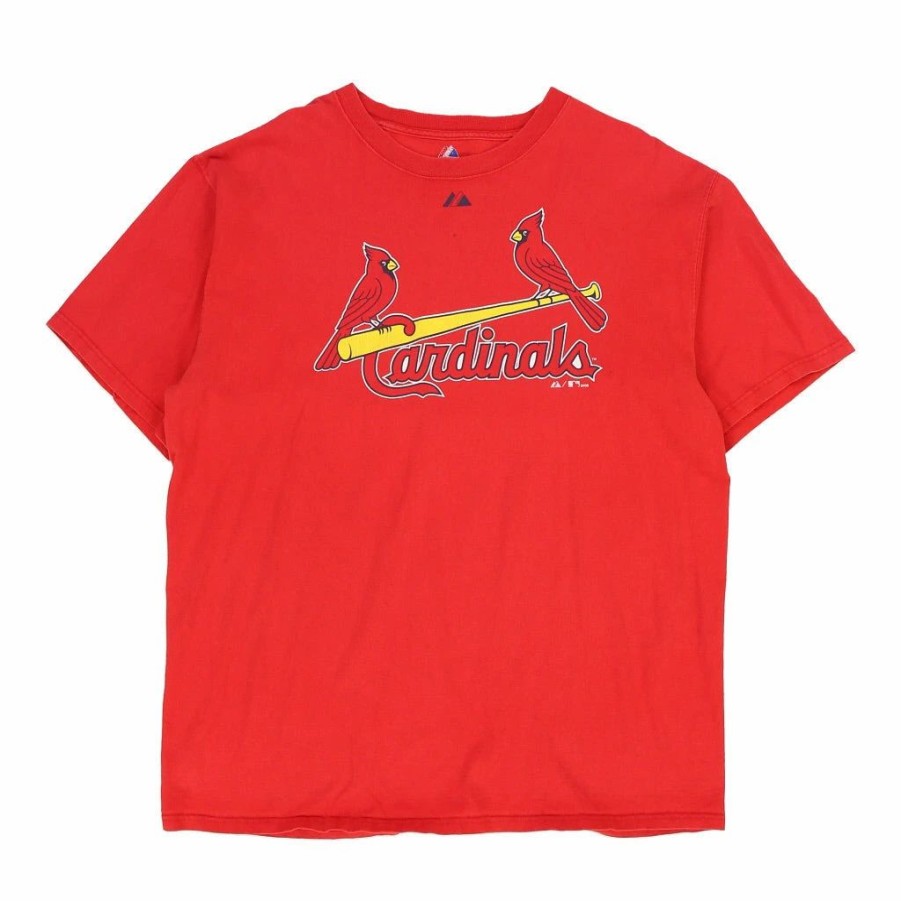 Vintage T-Shirts * | Vintage St. Louis Cardinals Majestic T-Shirt Xl Red Cotton