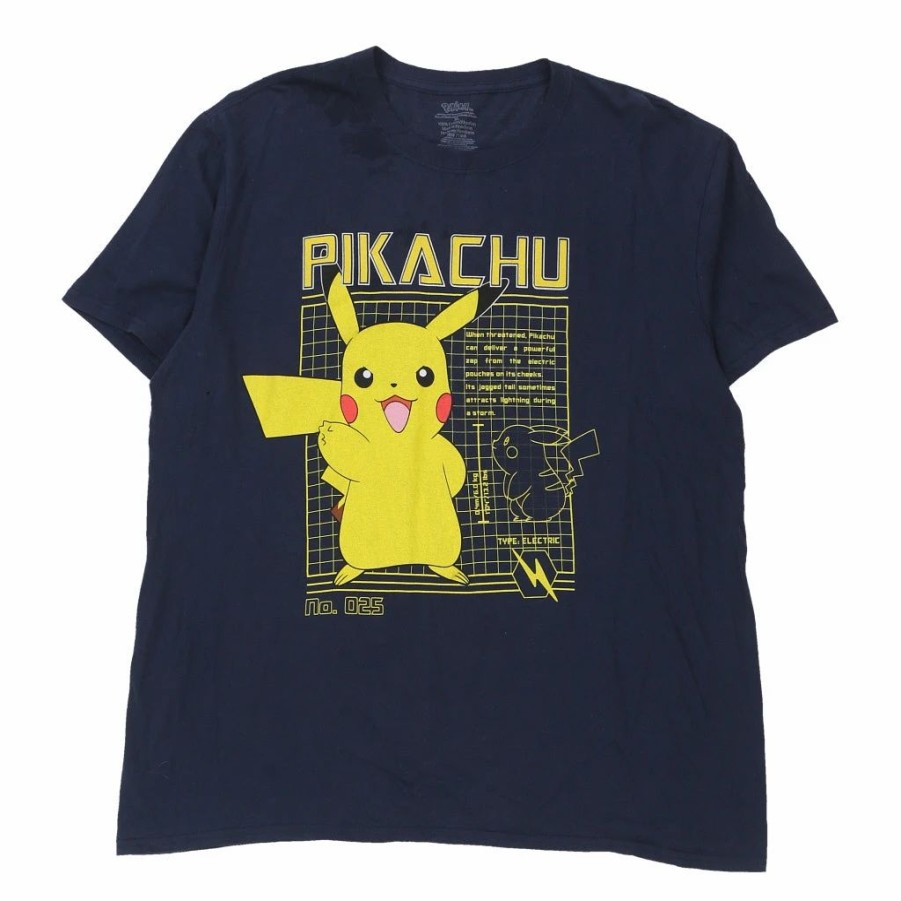 Vintage T-Shirts * | Vintage Pikachu Pokemon T-Shirt Xl Blue Cotton