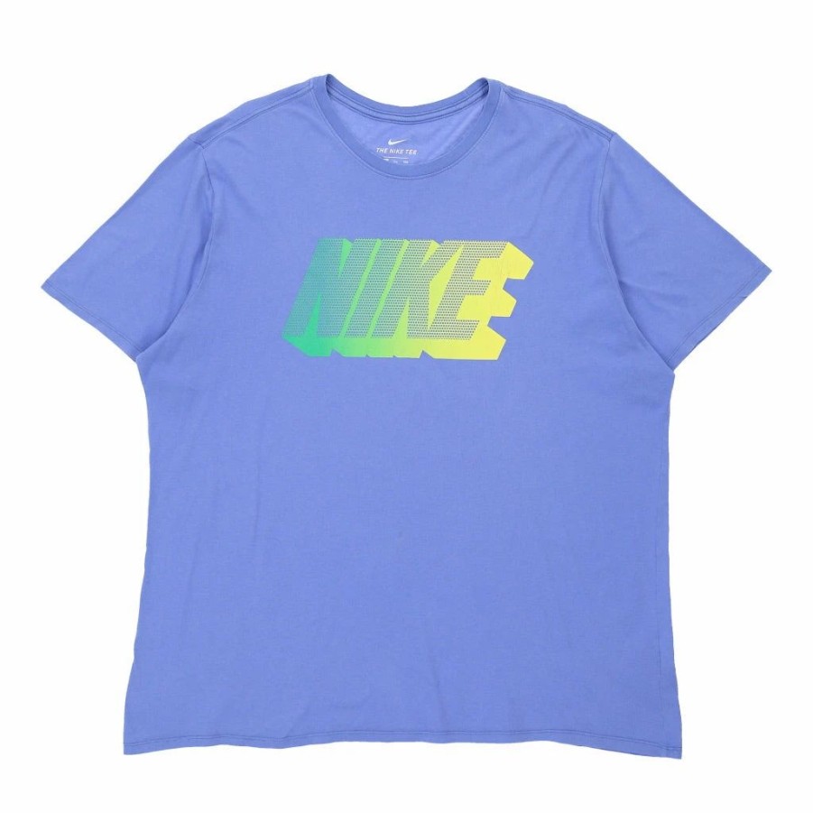 Vintage T-Shirts * | Vintage Nike T-Shirt 2Xl Blue Cotton