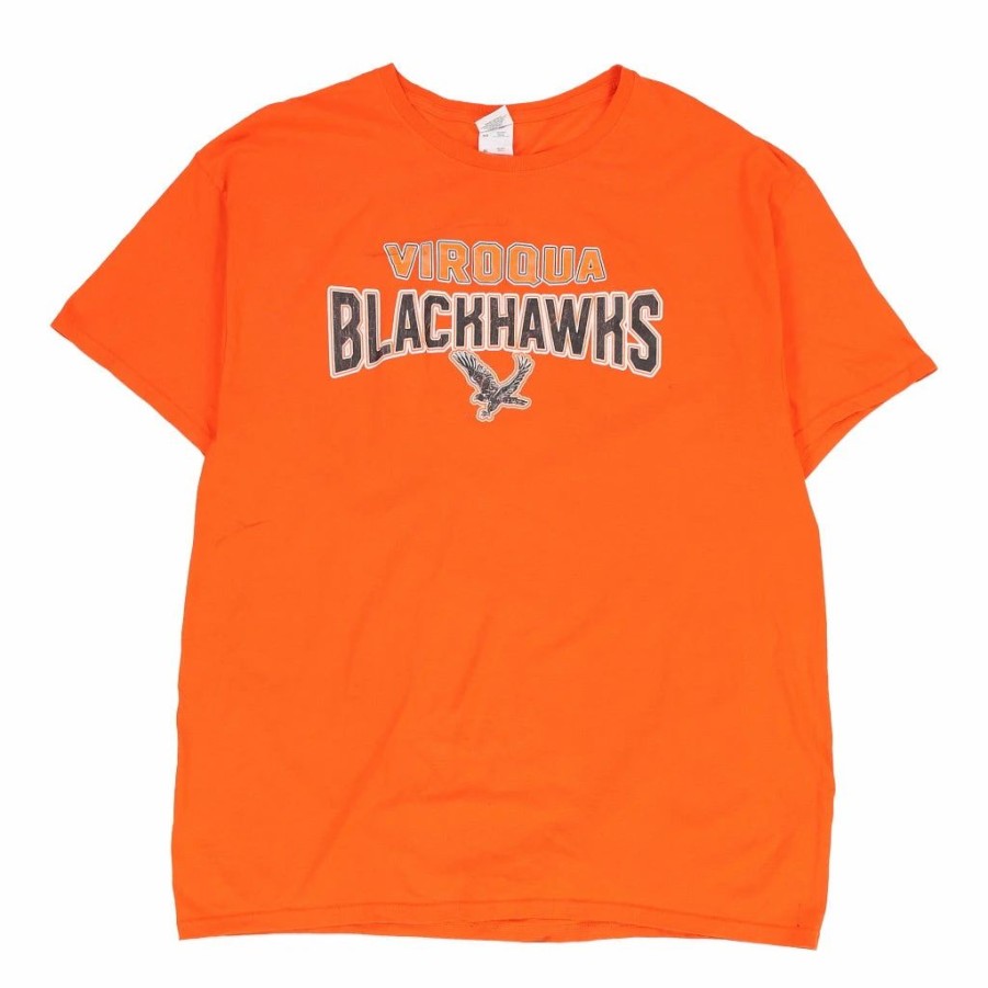 Vintage T-Shirts * | Vintage Viroqua Blackhawks Fruit Of The Loom T-Shirt Xl Orange Cotton