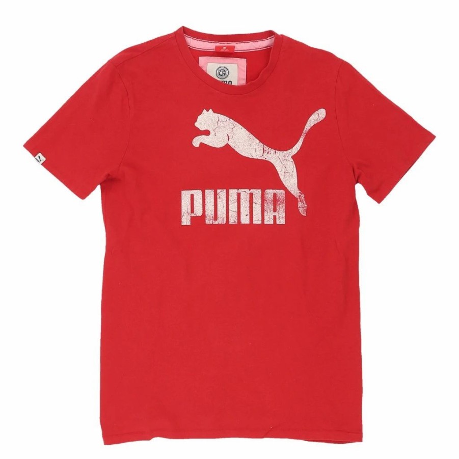 Vintage T-Shirts * | Vintage Puma T-Shirt Small Red Cotton