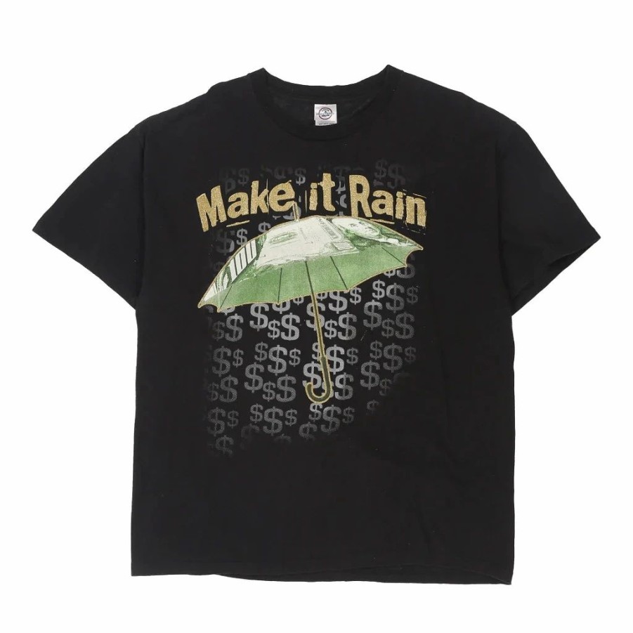 Vintage T-Shirts * | Vintage Make It Rain Delta T-Shirt Xl Black Cotton