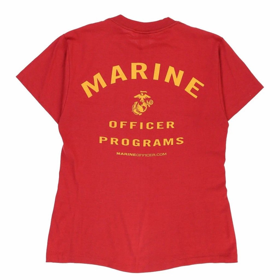 Vintage T-Shirts * | Vintage U.S. Marines T-Shirt Medium Red Cotton