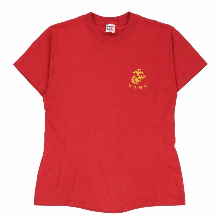 Vintage T-Shirts * | Vintage U.S. Marines T-Shirt Medium Red Cotton