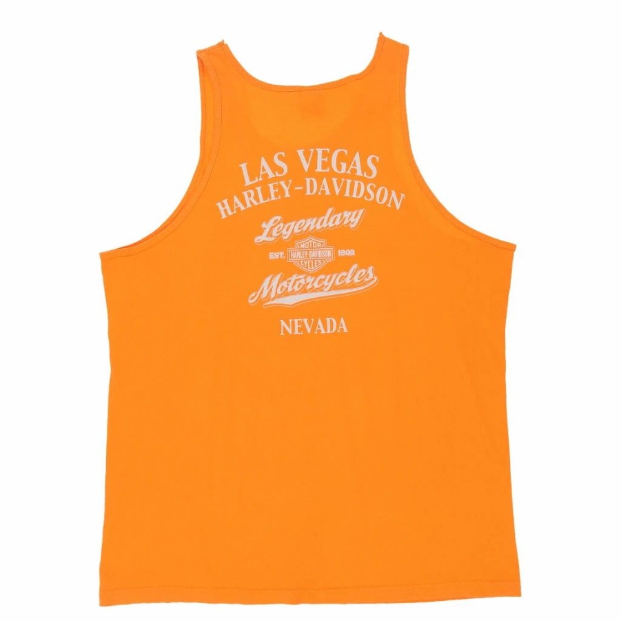 Vintage T-Shirts * | Vintage Las Vegas, Nevada Harley Davidson Vest 2Xl Yellow Cotton