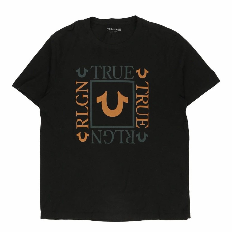 Vintage T-Shirts * | Vintage True Religion T-Shirt Xl Black Cotton