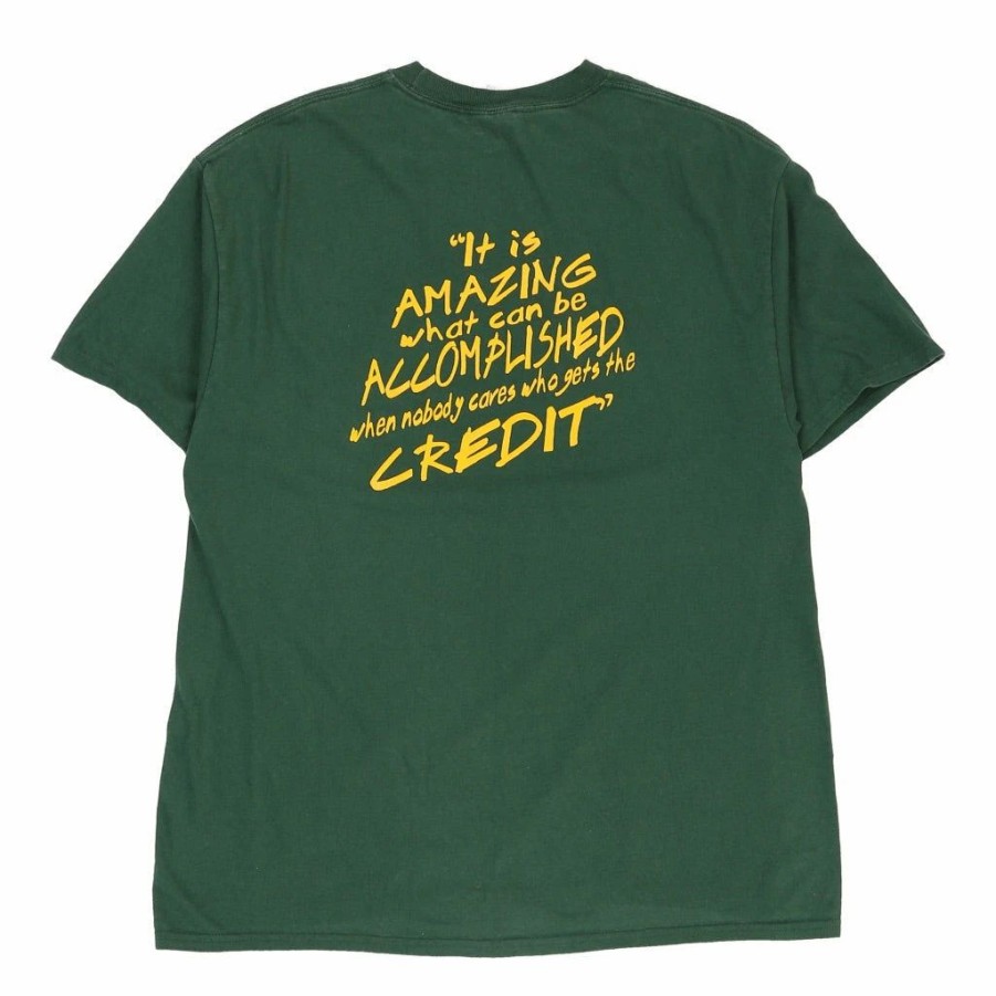 Vintage T-Shirts * | Vintage Chequamegon Screaming Eagles Port & Company T-Shirt Large Green Cotton