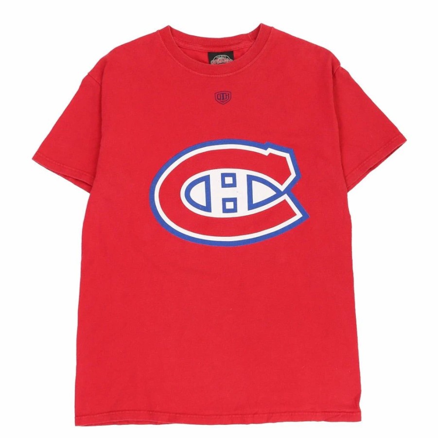 Vintage T-Shirts * | Vintage Montreal Canadiens Old Time Hockey T-Shirt Medium Red Cotton