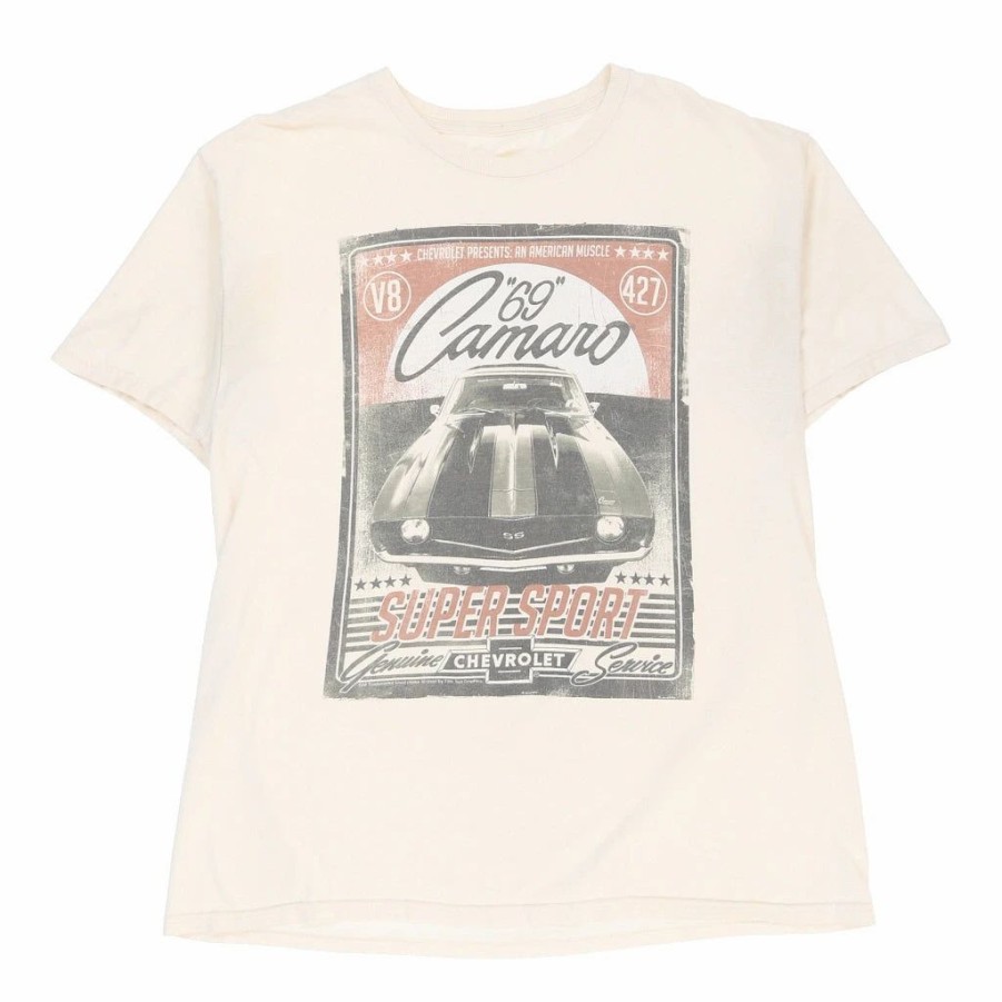 Vintage T-Shirts * | Vintage Camaro '69 Unbranded T-Shirt Large White Cotton