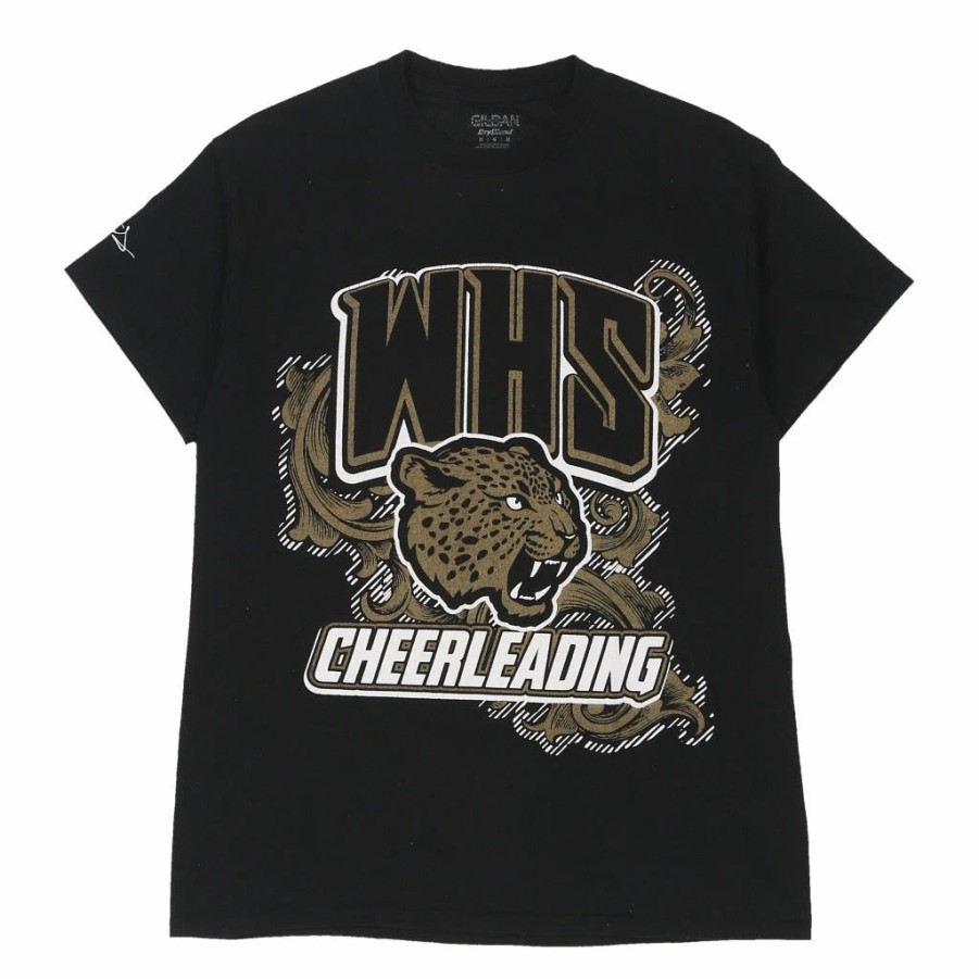 Vintage T-Shirts * | Vintage Whs Cheerleading Gildan T-Shirt Medium Black Cotton