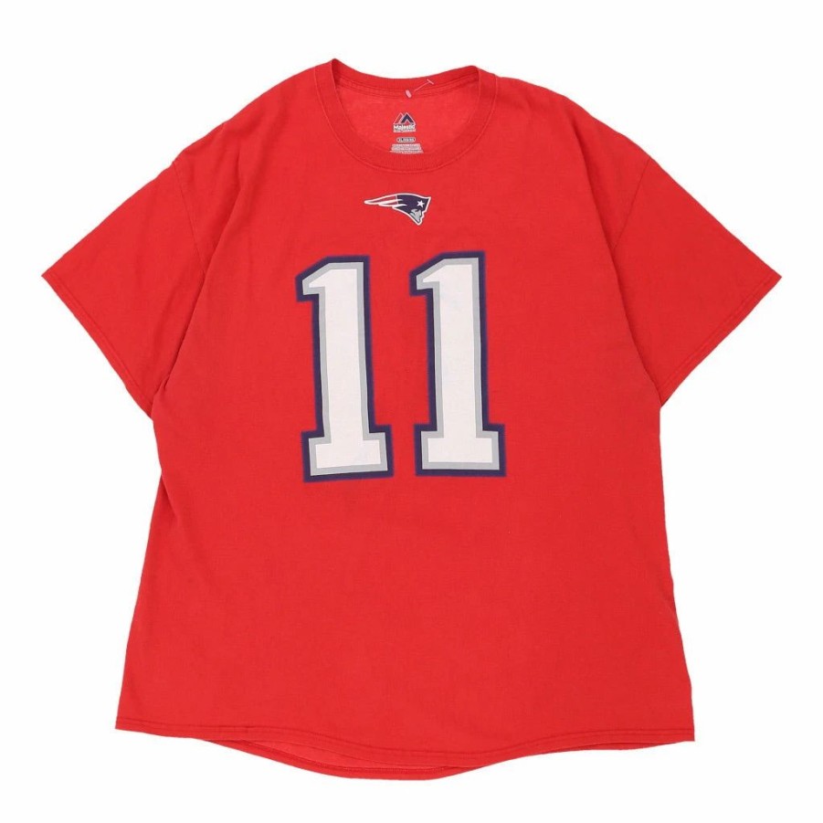 Vintage T-Shirts * | Vintage New England Patriots Majestic T-Shirt Xl Red Cotton