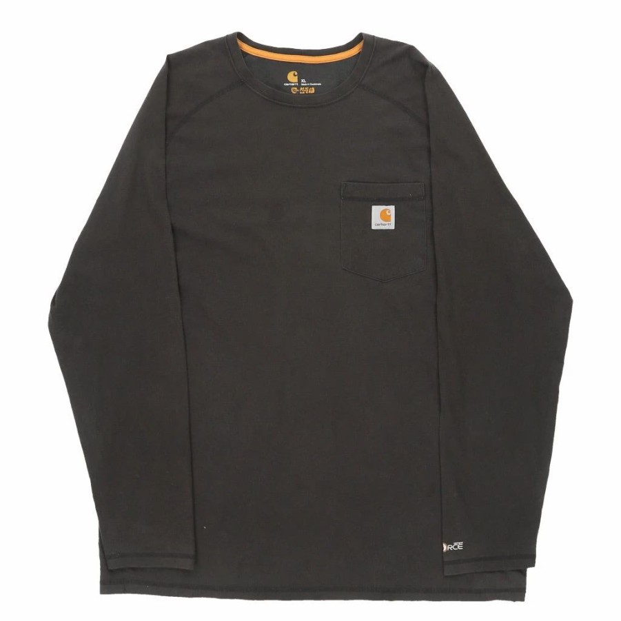 Vintage T-Shirts * | Vintage Carhartt Long Sleeve T-Shirt Xl Black Cotton