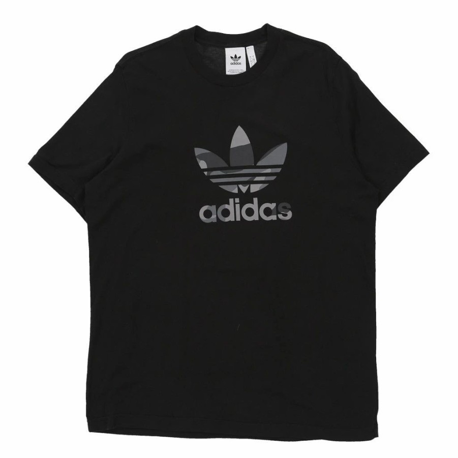 Vintage T-Shirts * | Vintage Adidas T-Shirt Large Black Cotton