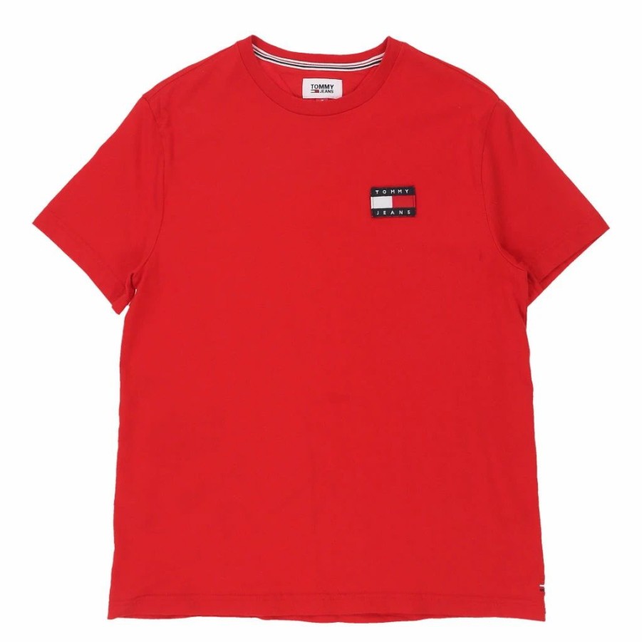 Vintage T-Shirts * | Vintage Tommy Hilfiger T-Shirt Medium Red Cotton