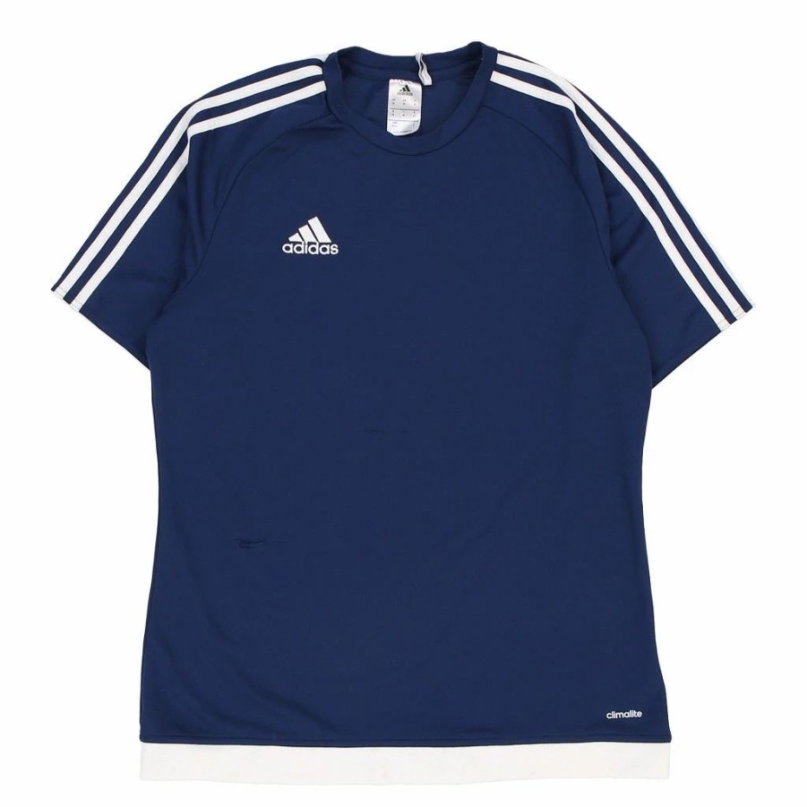 Vintage T-Shirts * | Vintage Adidas T-Shirt Medium Blue Polyester