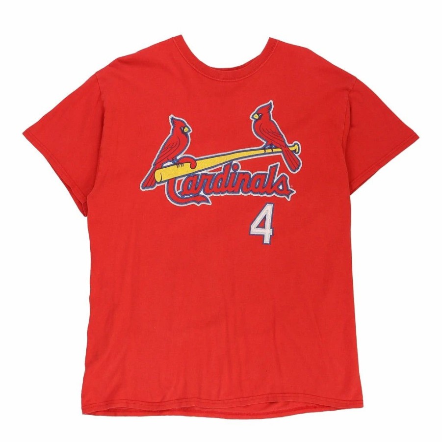 Vintage T-Shirts * | Vintage St. Louis Cardinals Majestic T-Shirt Large Red Cotton