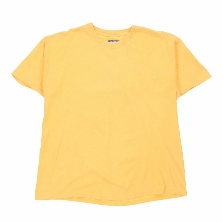 Vintage T-Shirts * | Vintage Russell Athletic T-Shirt Large Yellow Cotton