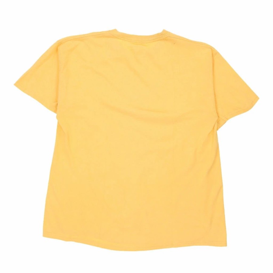 Vintage T-Shirts * | Vintage Russell Athletic T-Shirt Large Yellow Cotton