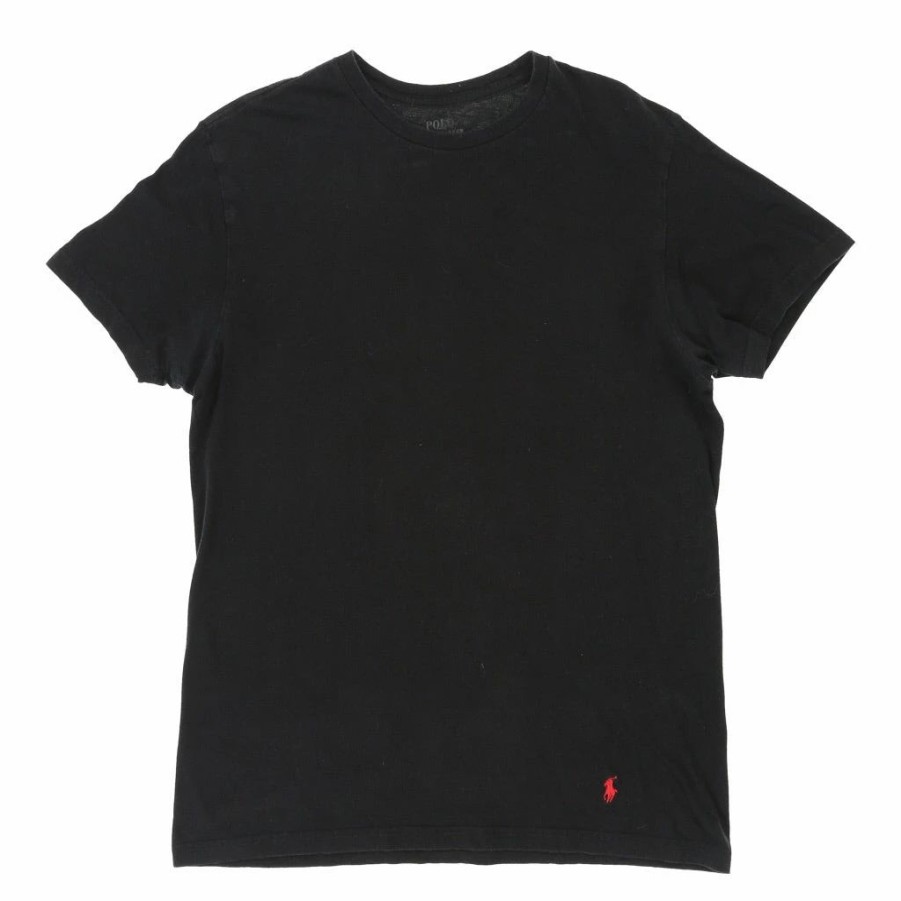 Vintage T-Shirts * | Vintage Ralph Lauren T-Shirt Medium Black Cotton