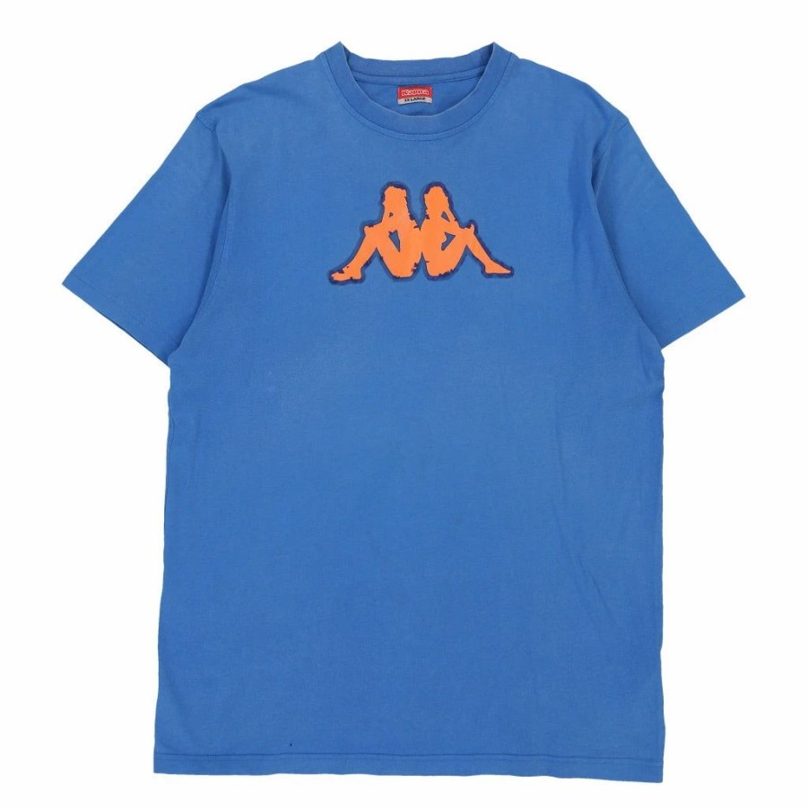 Vintage T-Shirts * | Vintage Kappa T-Shirt 2Xl Blue Cotton