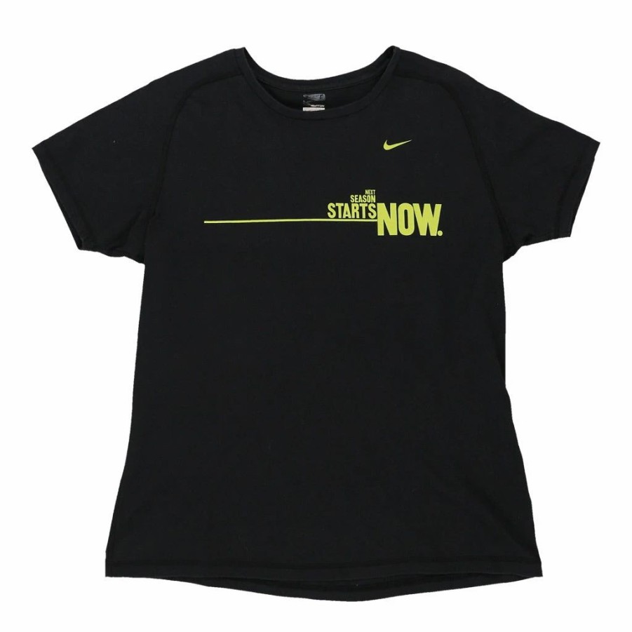 Vintage T-Shirts * | Vintage Nike T-Shirt Large Black Cotton