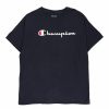 Vintage T-Shirts * | Vintage Champion T-Shirt Large Navy Cotton