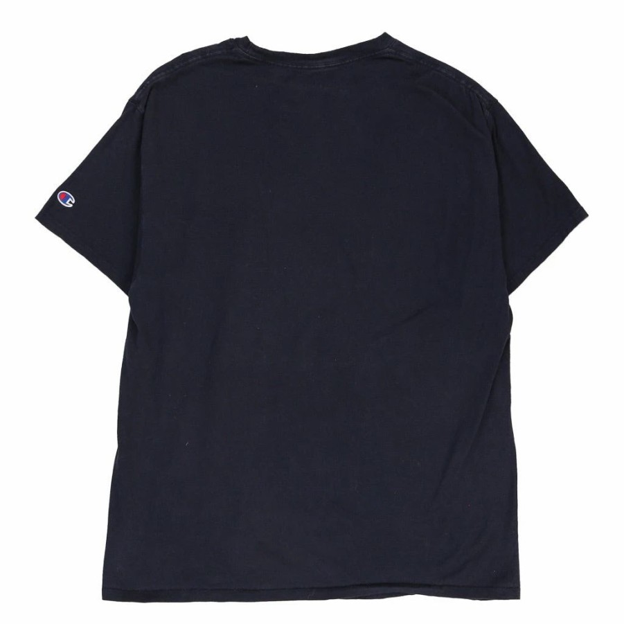 Vintage T-Shirts * | Vintage Champion T-Shirt Large Navy Cotton